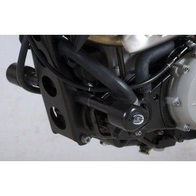 Load image into Gallery viewer, R&amp;G Racing Black Aero Style Husqvarna TR650 Crash Protectors For 2012-2013 Husqvarna TR650 Strada
