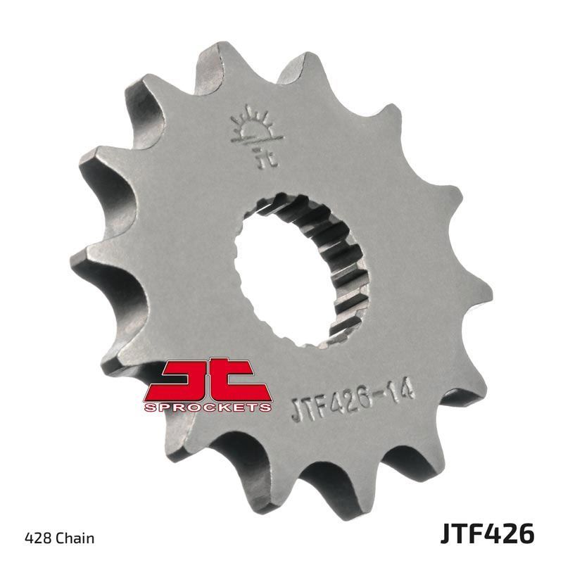 Load image into Gallery viewer, JT Sprockets Front Steel Sprocket 15 Tooth 15T 428 Chain For Kreidler 125 Enduro DD (QM125GY-2B(BSD)) 2008-11 JTF426.15
