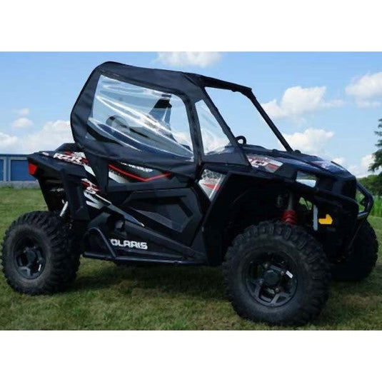 Falcon Ridge Black Canvas Soft Upper Doors With Zipper For Polaris RZR 2014-2021