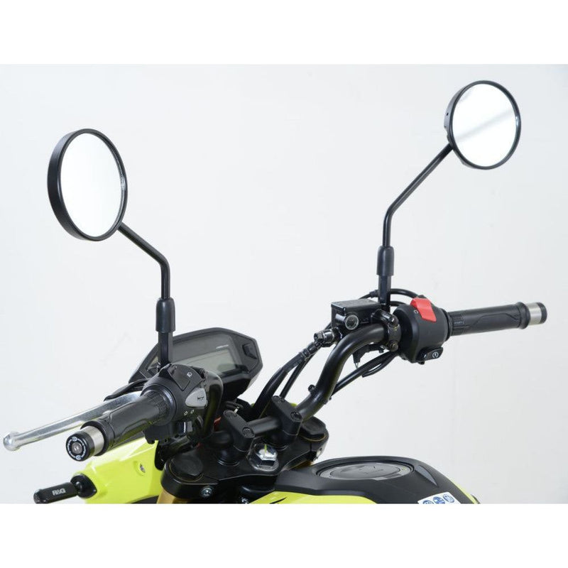 Load image into Gallery viewer, R&amp;G Racing Black Mirror Risers M10 x 1.25 Threaded Mirrors For 2021-2024 Aprilia Tuono 125
