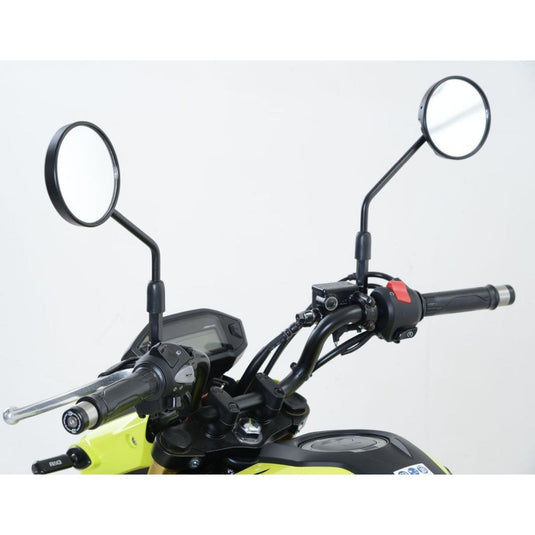 R&G Racing Black Mirror Risers M10 x 1.25 Threaded Mirrors For 2021-2024 Aprilia Tuono 125