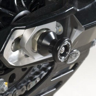 Load image into Gallery viewer, R&amp;G Racing Black Spindle Sliders For 2012-2024 Husqvarna Nuda 900R SS0035BK
