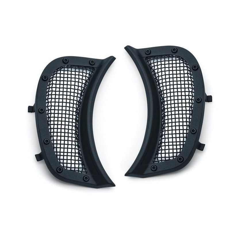 Load image into Gallery viewer, Kuryakyn Black Fairing Side Vent Screen Insert Harley Road Glide 2015-2018
