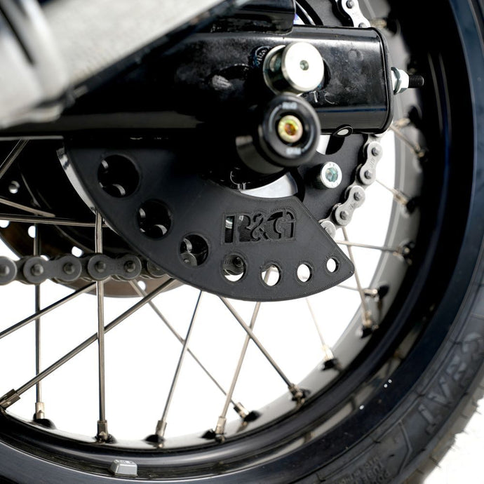 R&G Racing Black Toe Chain Guards For 2019-2023 Royal Enfield Continental GT 650