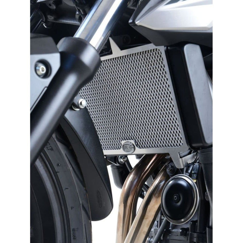 Load image into Gallery viewer, R&amp;G Racing Black Aluminum Radiator Guard For 2016-2018 Honda CB500F RAD0206BK
