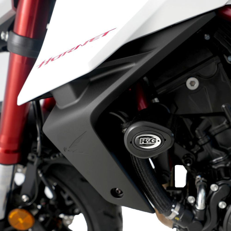 Load image into Gallery viewer, R&amp;G Racing Black Aero Style Crash Protection Bobbins For 2023-2024 Honda CB750 HORNET
