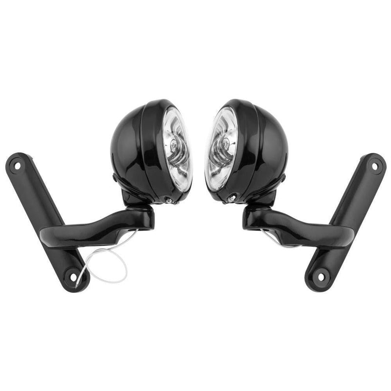 Load image into Gallery viewer, Letric Lighting Passing Lamps With Brackets, Black/Chrome 4.5&quot;

