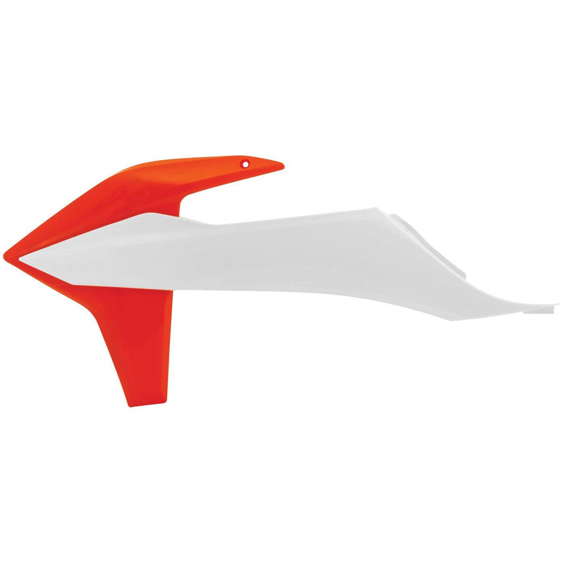 Load image into Gallery viewer, Acerbis White/16 Orange Radiator Shrouds for KTM - 2726515412
