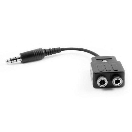 Rugged Air General Aviation to Helicopter Pilot Headset Adapter GA2HELI-ADPT