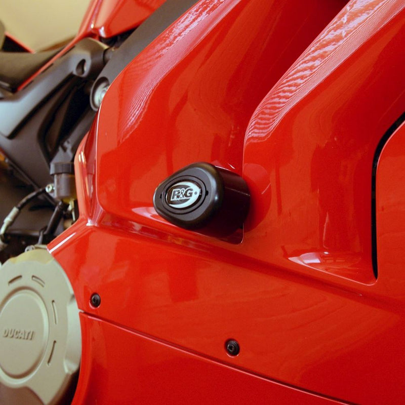 Load image into Gallery viewer, R&amp;G Racing Black Aero Style Crash Protection Bobbins CP0488BL
