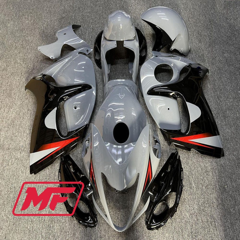 Load image into Gallery viewer, Monster Fairings Full Kit Suzuki GSXR1300 08-20 Nardo Grey Black Red + Windshield + Gas Tank Cover
