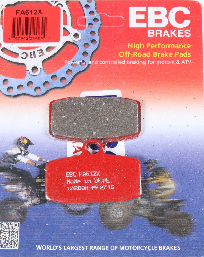 Load image into Gallery viewer, EBC 1 Pair Performance X-Series Carbon Brake Pads MPN FA612X
