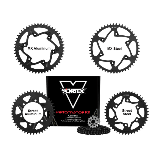 Vortex Black WSS 530RX3-114 Chain and Sprocket Kit 16-43 Tooth - CK6142