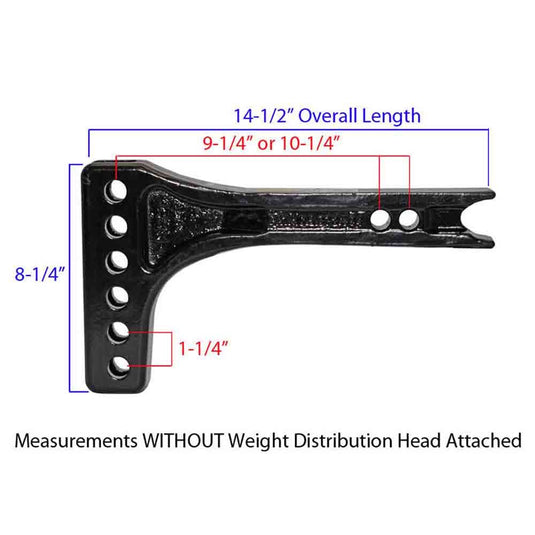 Weight Distributing Class III & IV Adjustable Shank, 15,000 lbs. Capacity