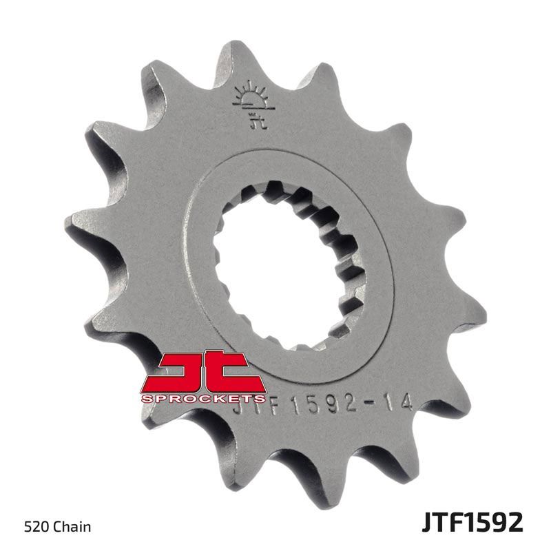 Load image into Gallery viewer, JT Sprockets Front OEM Type Rubber Cushioned Sprocket 14 Tooth 14T 520 Chain
