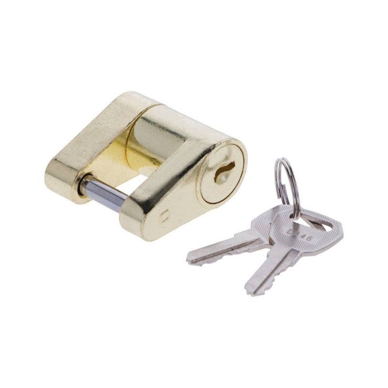 Load image into Gallery viewer, Coupler Latch Lock - Brass - 1/4 inch pin diameter
