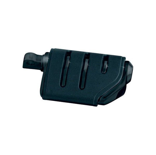 Kuryakyn Gloss Black Trident Dually Rubber ISO Pegs Male Mount Adapters Harley