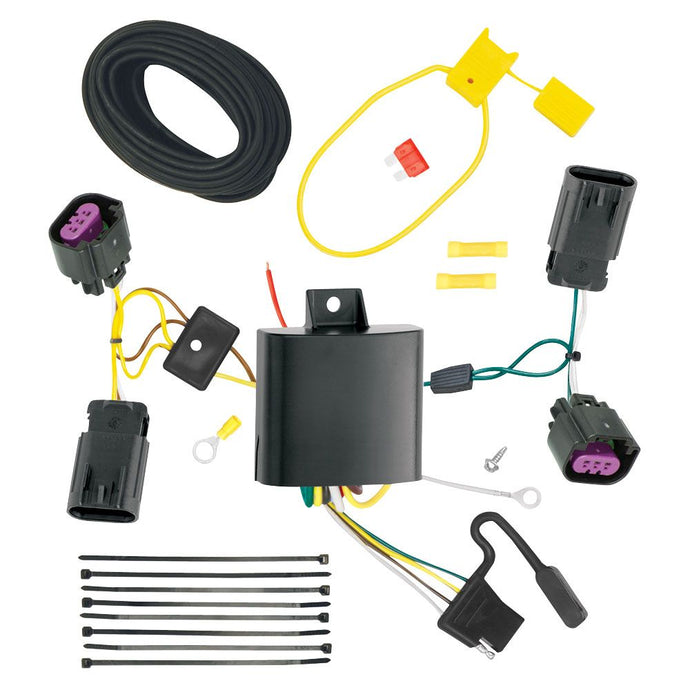 T-One T-Connector Harness, 4-Way Flat, w/Circuit Protected Module fits 2012-2020 Dodge Journey, Except with LED Tail Lights