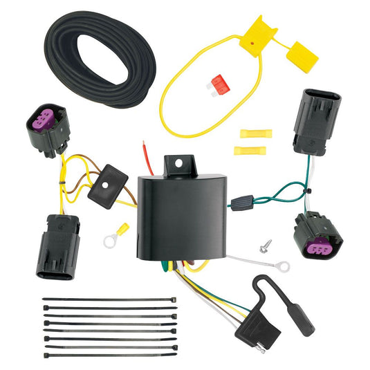 T-One T-Connector Harness, 4-Way Flat, w/Circuit Protected Module fits 2012-2020 Dodge Journey, Except with LED Tail Lights