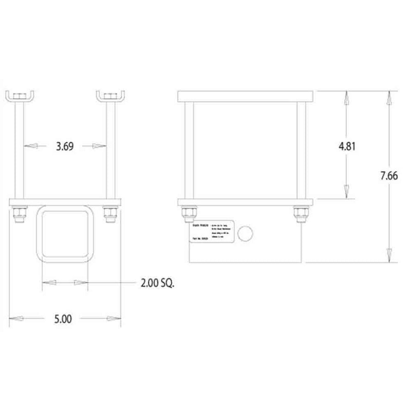 Load image into Gallery viewer, RV Bumper Receiver Adapter fits 4" or 4-1/2" Square Tube - NOT FOR TOWING - ACCESSORY MOUNT ONLY
