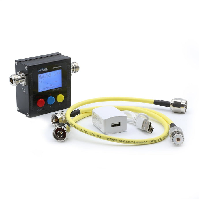 Rugged Radios SWR UHF & VHF Antenna Power Meter with Cables SWR-METER-KIT