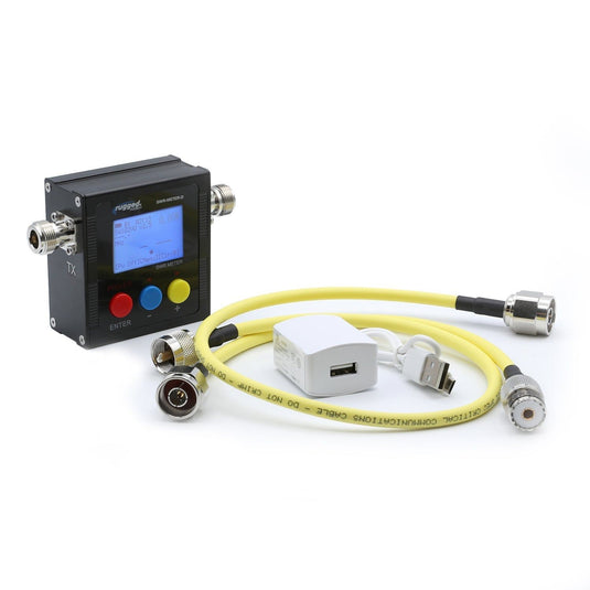 Rugged Radios SWR UHF & VHF Antenna Power Meter with Cables SWR-METER-KIT