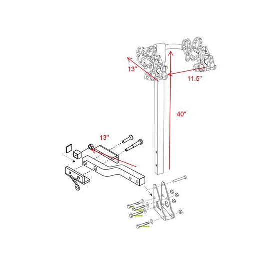 Swagman (63360) Trailhead 2, Hitch Mounted Two Arm 2-Bike Rack