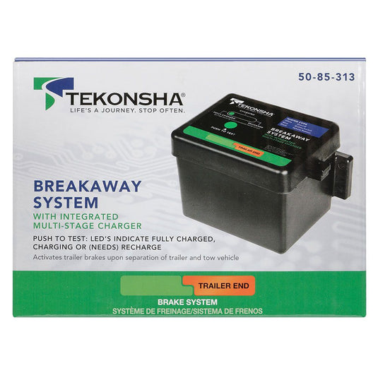 Breakaway System, 1 to 3 Axle Trailers, Push to Test LED, with Integrated Multi-Stage Charger