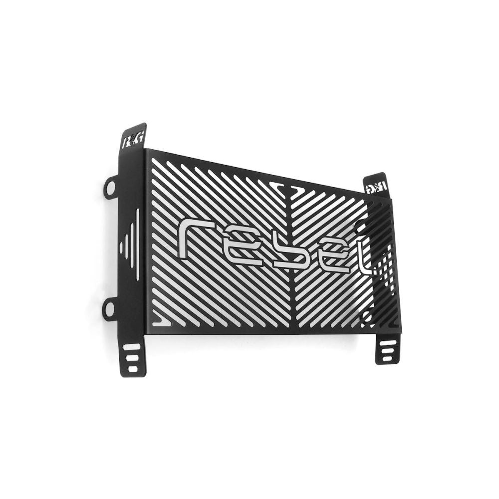 R&G Racing Black Branded Radiator Guard For 2017-2024 Honda Rebel 500 CMX500S