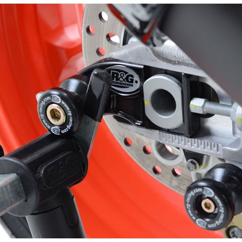 Load image into Gallery viewer, R&amp;G Racing Black Cotton Reels Offset For 2019-2024 Aprilia RSV4 1100 Factory
