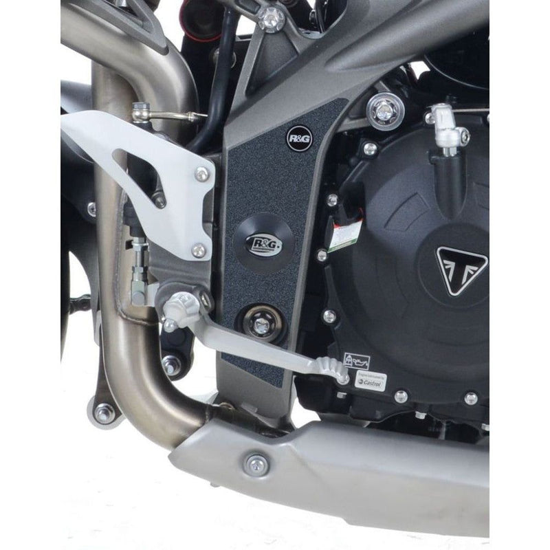 Load image into Gallery viewer, R&amp;G Racing Black Boot Guard Kit For 2011-2012 Triumph Speed Triple

