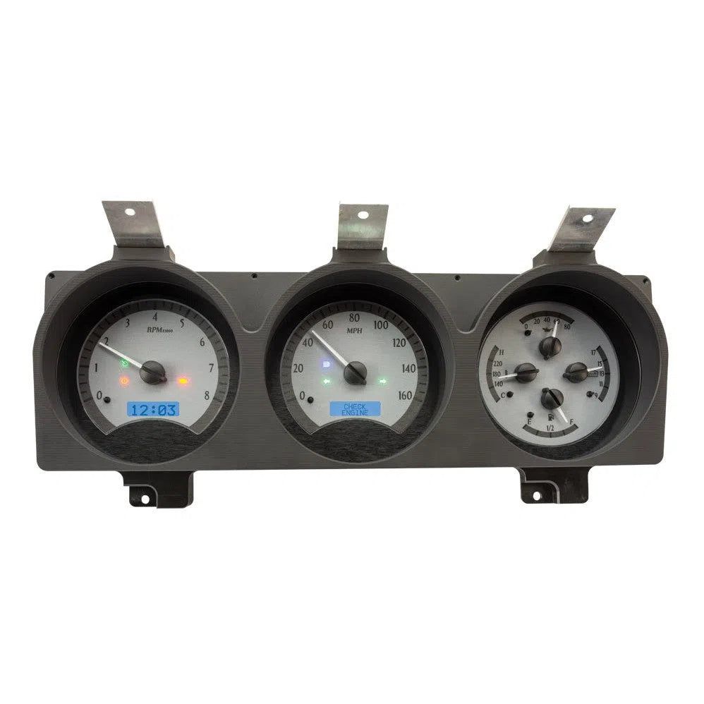 Dakota Digital 1981-1993 Dodge Full-size Truck/Ramchargers VHX Silver Blue Display Gauge Kit VHX-81D-PU-S-B