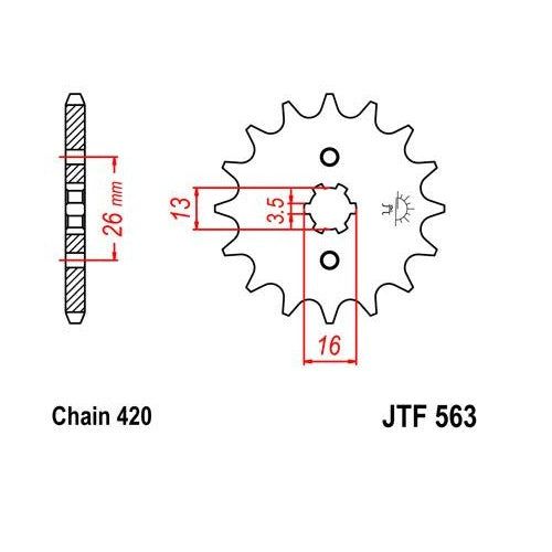 Steel Front Sprocket 12T for Street KAWASAKI MT175 1971-1975