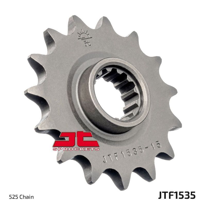 JT Sprockets Front Steel Countershaft Sprocket 15 Tooth 15T 525 Chain For Kawasaki ZZR600 J4,J6F,J7F,J8F 2005-2008 JTF1535.15