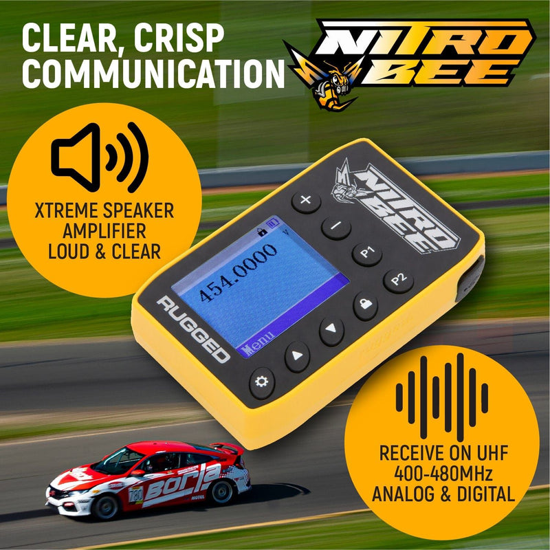 Load image into Gallery viewer, Rugged Radios Nitro Bee Xtreme UHF Race Receiver NITRO-BEE-X
