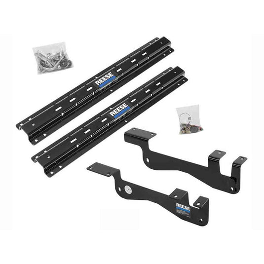 Reese J2638 Compliant Fifth Wheel Hitch Mounting System Custom Install Kit, Outboard Style (48" Rails) (Will not fit Raptor or models with Ride Height Sensors)