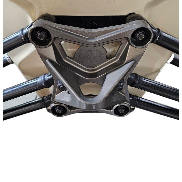 Load image into Gallery viewer, Elektric Offroad Gun Metal Gray Radius Rod Plate With Tow Hook For Can-Am Maverick X3 2017-2021
