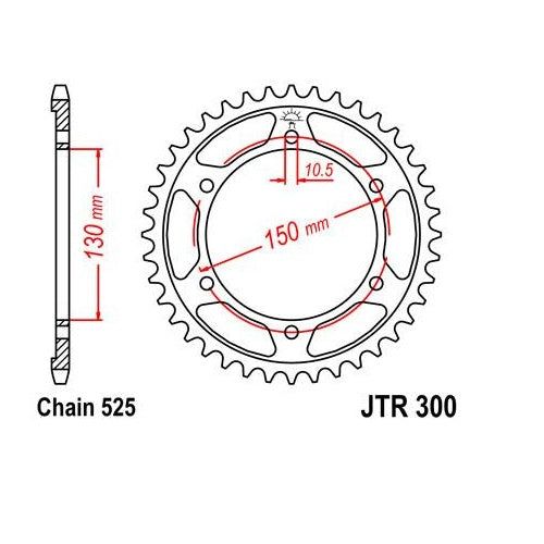 Steel Rear Sprocket 47T for Street YAMAHA FZ-8 2010-2013