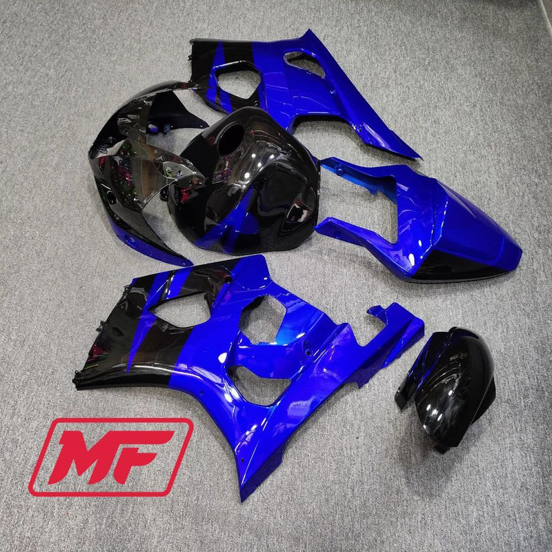Load image into Gallery viewer, Monster Fairings Full Kit Suzuki GSXR1000 03-04 Gloss Blue and Black + Windshield + Gas Tank Cover
