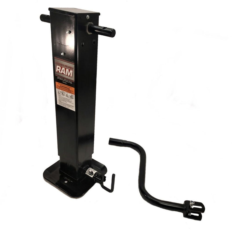 Load image into Gallery viewer, Ram TJD-15K-R Square Tube Drop Leg Jack with Crank Handle
