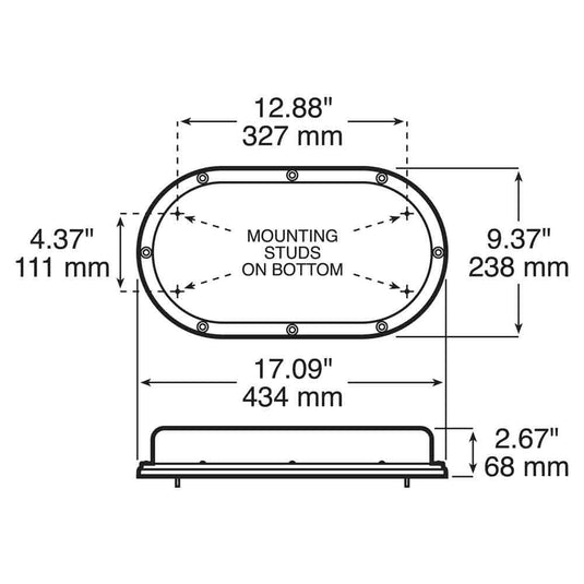 Piranha LED Low Profile Strobing Mini-Bar - Magnetic Mount