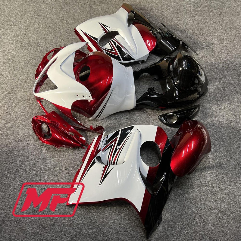 Load image into Gallery viewer, Monster Fairings Full Kit Suzuki GSXR1300 08-20 Gloss Red and White + Windshield + Gas Tank Cover
