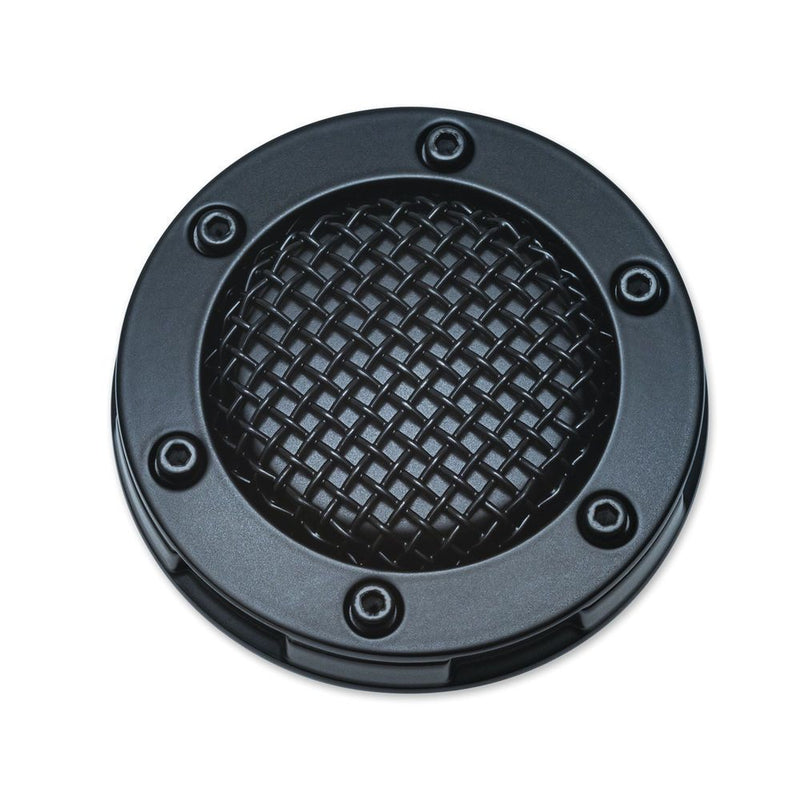 Load image into Gallery viewer, Kuryakyn Black Right Hand Thread Mesh Gas Tank Fuel Cap Vented Harley 1982-2017
