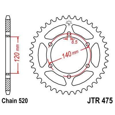 Load image into Gallery viewer, Front &amp; Rear Sprocket Kit for KAWASAKI KL250 D2-D22-KLR250 84-05 JT Sprockets
