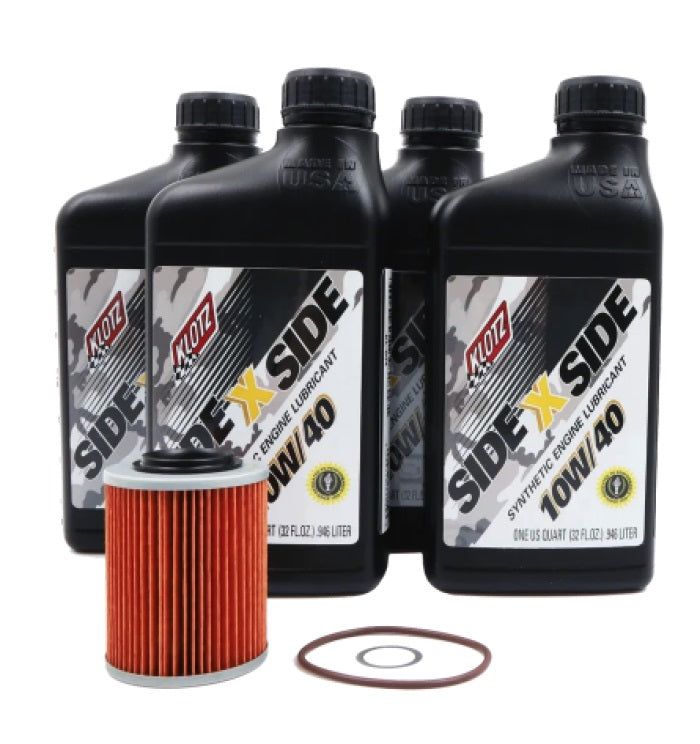 Load image into Gallery viewer, Klotz Synthetic 10W/40 Oil Change Kit with Hiflo Filter For Can-Am Maverick X3 Turbo and Non-Turbo
