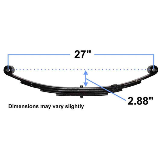 Double Eye Trailer Leaf Spring - 27 Inch - 1,750 lbs.