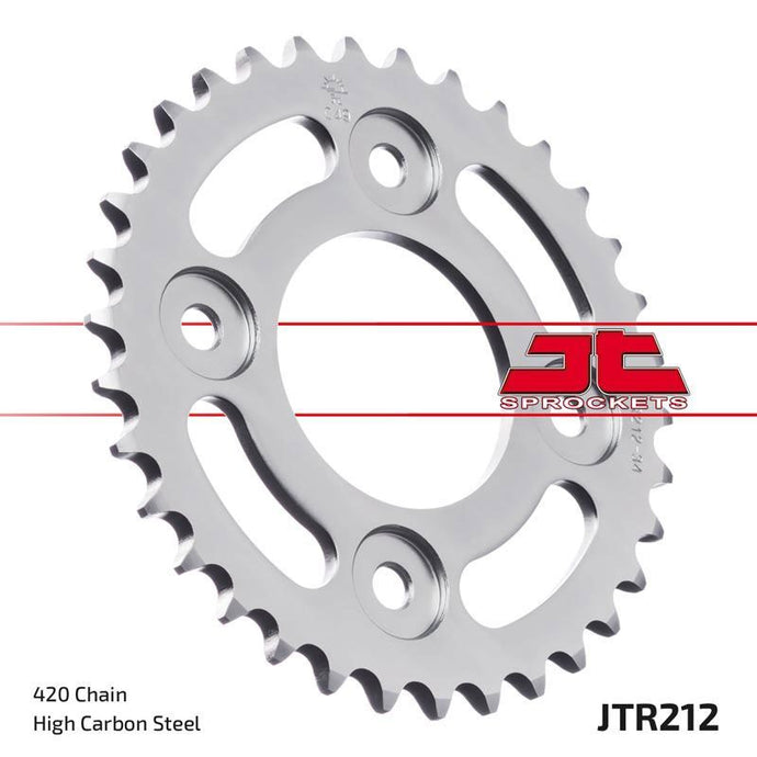 JT Sprockets Rear Steel Sprocket 37 Tooth 37T 420 Chain For Honda 110 Astrea Grand (Euro 3/4) 2017-2018 JTR212.37