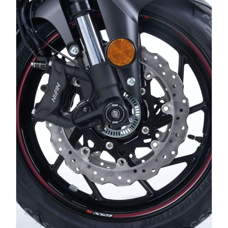Load image into Gallery viewer, R&amp;G Racing Black Fork Protectors For 2017-2021 Suzuki GSXS750 FP0196BK
