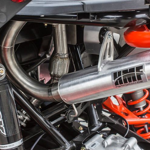 Load image into Gallery viewer, HMF Brushed Aluminum Race Pipe For 2015-2017 Can Am Maverick Turbo 6165709
