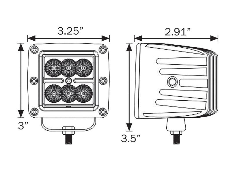 Load image into Gallery viewer, LED 3&quot; Flood Lights, Post Mount, 12 Volt
